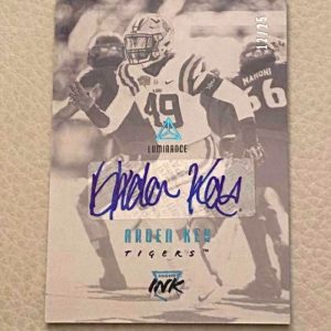 ARDEN KEY 2018 LUMINANCE LSU RAIDERS BLUE IN AUTO ROOKIE 12/25