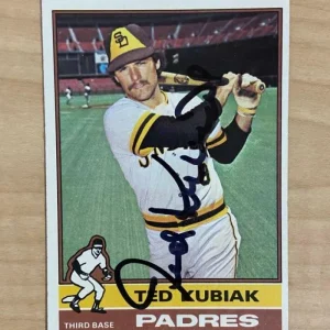 TED KUBIAK SAN DIEGO PADRES SIGNED AUTOGRAPHED 1976 TOPPS CARD #578 W/COA