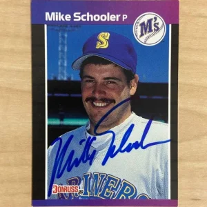 MIKE SCHOOLER SEATTLE MARINERS SIGNED AUTOGRAPHED 1989 DONRUSS CARD #637 W/COA
