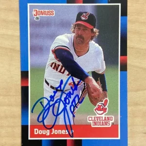 DOUG JONES CLEVELAND INDIANS SIGNED AUTOGRAPHED 1988 DONRUSS CARD #588 W/COA