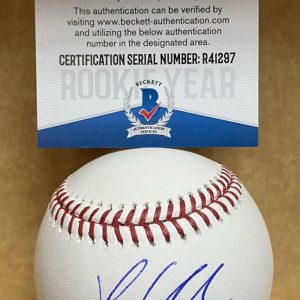 XAVIER EDWARDS TAMPA BAY RAYS ROOKIE YEAR SIGNED M.L. BASEBALL BECKETT R41297