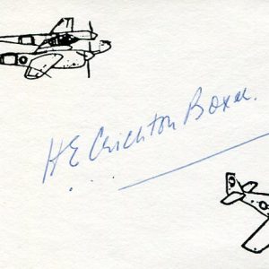 Henry Creighton Boxer WWII War RAF Aide-de-camp to The Queen Signed Autograph