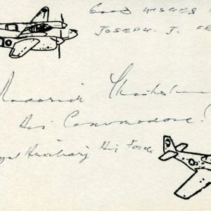 Roderick Aeneas Chisholm RAF WWII War Ace Night Fighter Pilot Signed Autograph