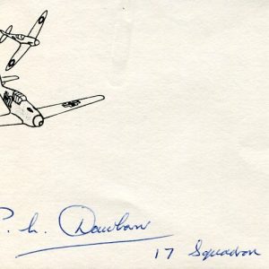 Peter Dawbarn RAF Battle of Britain WWII Fighter Pilot Signed Autograph