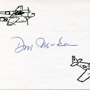 Donald McGee USAAF WWII War P-39 Fighter Pilot Ace Rare Signed Autograph