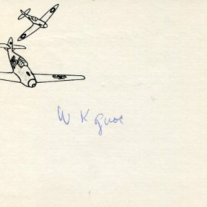 William Giroux WWII War USAAF Fighter Pilot Double Ace DFC Signed Autograph