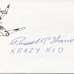 Russell Carroll Haworth USAAF WWII War Fighter Pilot Ace DFC Signed Autograph