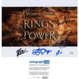 "The Lord of the Rings: The Rings of Power" Cast AUTOGRAPHS Signed 8x10 Photo X8