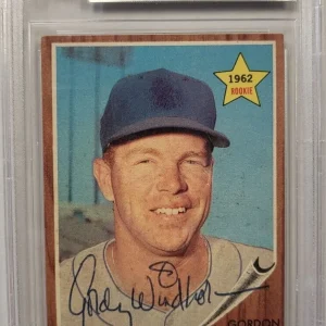 1962 TOPPS GORDON WINDHORN RC AUTHENTIC AUTO CERTIFIED BECKETT CARD