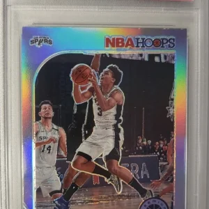 2019 HOOPS PREMIUM STOCK KELDON JOHNSON SILVER PRIZM PSA 9 MINT CARD