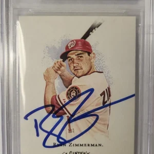 2008 TOPPS ALLEN & GINTER RYAN ZIMMERMAN AUTO SIGNED CERTIFIED BECKETT CARD