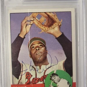 1963 TOPPS TOMMIE AARON #46 BRAVES AUTO SIGNED CERTIFIED BECKETT CARD