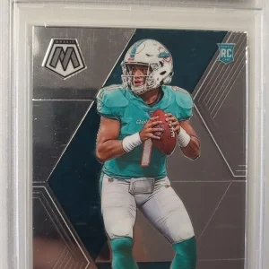 2020 PANINI MOSAIC TUA TAGOVAILOA DOLPHINS #203 RC ROOKIE CARD PSA MINT 9