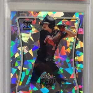 2020 LEAF METAL DRAFT ZAC VEEN AUTO SILVER CRYSTALS MINT PSA 9 CARD