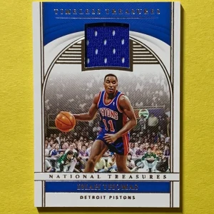 2019-20 PANINI NATIONAL TREASURES ISIAH THOMAS RELIC /99 #TTM-ITH PISTONS HOF