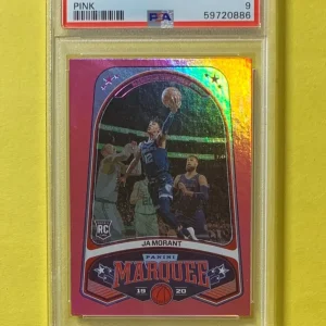 2019 PANINI CHRONICLES JA MORANT ROOKIE PINK SP #253 PSA MINT 9 GRIZZLIES