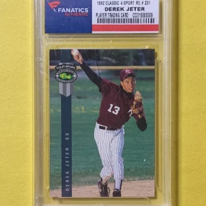 1992 CLASSIC 4 SPORT RC DEREK JETER FANATICS AUTHENTIC #231 YANKEES HOF