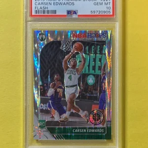 2019 PANINI HOOPS PREMIUM CARSEN EDWARDS FLASH #227 PSA GEM MT 10 CELTICS ROOKIE