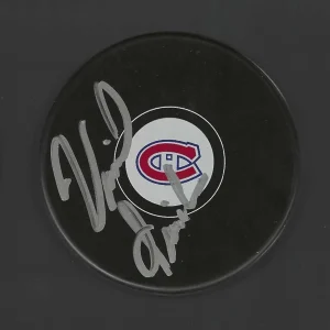 Vincent Riendeau Signed Montreal Canadiens Puck