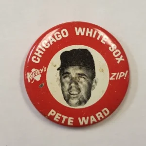 VINTAGE 1969 KELLY'S CHIPS ZIP! CHICAGO WHITE SOX PETE WARD BUTTON PIN RARE