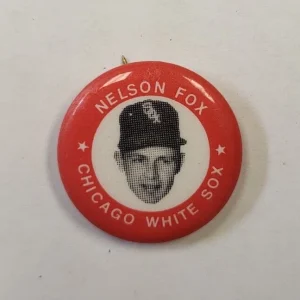 VINTAGE 1969 NELSON FOX CHICAGO WHITE SOX COLLECTIBLE BUTTON PIN RARE
