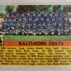 1956 TOPPS FOOTBALL BALTIMORE COLTS TEAM CARD #48 NICE