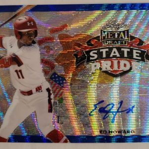 2020 LEAF METAL DRAFT  ED HOWARD CUBS STATE PRIDE AUTO 3/20 CARD