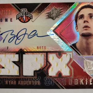 2008-09 UD SPX RYAN ANDERSON ROOKIE AUTO RELIC RPM NETS BASKETBALL CARD