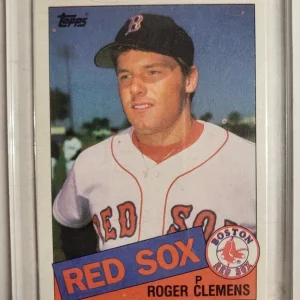1985 TOPPS ROGER CLEMENS ROOKIE #181 IN CASE RED SOX BASEBALL CARD