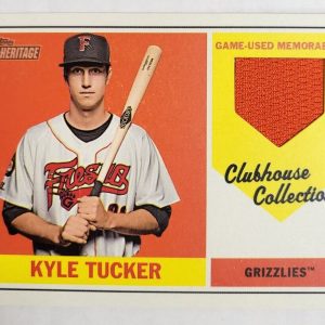 2018 TOPPS HERITAGE KYLE TUCKER CLUBHOUSE COLLECTION CCR-KT BASEBALL RELIC CARD