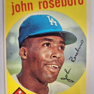 1959 TOPPS JOHN ROSEBORO LOS ANGELES DODGERS #441 BASEBALL CARD