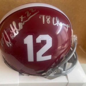 TONY NATHAN CRIMSON TIDE 78 CHAMPS SIGNED AUTO MINI HELMET BECKETT BA29424