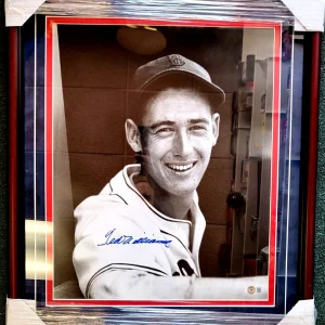 TED WILLIAMS RED SOX SIGNED AUTOGRAPHED 16X20 PHOTO MATTED & FRAMED BECKETT AUTH