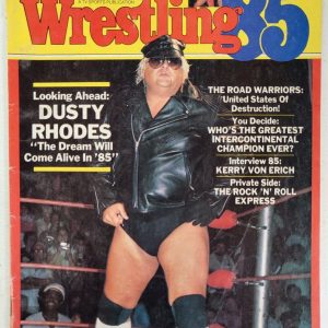 VINTAGE WRESTLING 1985 MAGAZINE DUSTY RHODES COVER SPRING 1985 RARE