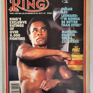 VINTAGE THE RING BOXING MAGAZINE SUGAR RAY LEONARD APRIL 1984 RARE