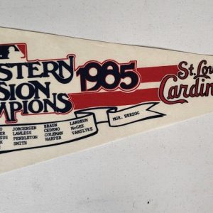 VINTAGE 1985 ST LOUIS CARDINALS NL EASTERN DIVISION CHAMPIONS PENNANT FLAG RARE
