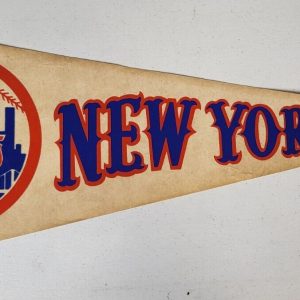 VINTAGE 70'S 80'S NEW YORK METS BASEBALL PENNANT FLAG RARE