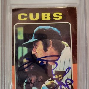 1975 TOPPS RICK MONDAY CUBS #129 AUTO SIGNED CARD BECKETT AUTHENTIC