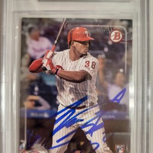 2017 BOWMAN JORGE ALFARO PHILLIES #60 RC AUTO SIGNED CARD BECKETT AUTHENTIC
