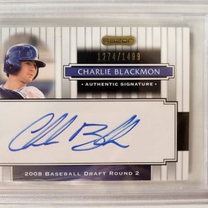 2008 RAZOR SIGNATURES CHARLIE BLACKMON AUTO SIGNED CARD BECKETT AUTHENTIC