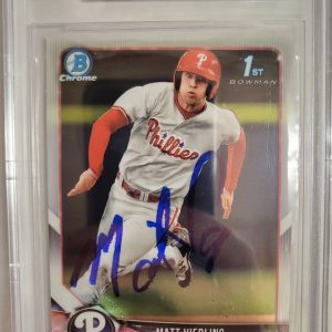 2018 BOWMAN DRAFT MATT VIERLING REDS #2 RC AUTO SIGNED CARD BECKETT AUTHENTIC **