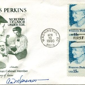 Ann Veneman US Secretary Of Agriculture UNICEF Director Signed Autograph FDC