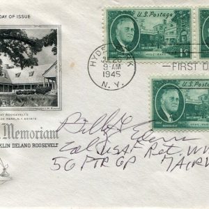 Billy Edens WWII War Fighter Ace DFC POW Rare Signed Autograph FDC