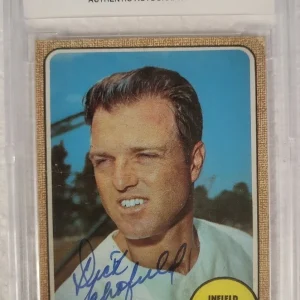 1968 TOPPS DICK SCHOFIELD STL CARDINALS SIGNED AUTOGRAPHED AUTO #588 CARD JSA