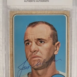 1968 TOPPS JIMMIE SCHAFFER CINCINNATI REDS SIGNED AUTOGRAPHED AUTO #463 CARD JSA