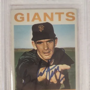 1964 TOPPS GAYLORD PERRY SF GIANTS SIGNED AUTOGRAPHED #468 CARD BECKETT JSA