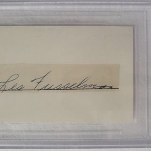 LES FUSSELMAN ST. LOUIS CARDINALS SIGNED AUTO INDEX CARD BECKETT AUTHENTIC