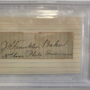 FRANK HOME RUN BAKERS A'S/YANKEES RARE SIGNED AUTO CUT BECKETT AUTHENTIC