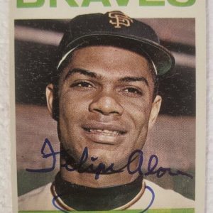 1964 TOPPS FELIPE ALOU GIANTS/BRAVES SIGNED AUTOGRAPHED AUTO CARD #65 W/COA