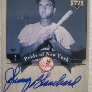 2003 UPPER DECK YANKEES SIGNATURE SERIES PRIDE OF NEW YORK JOHNNY BLANCHARD CARD